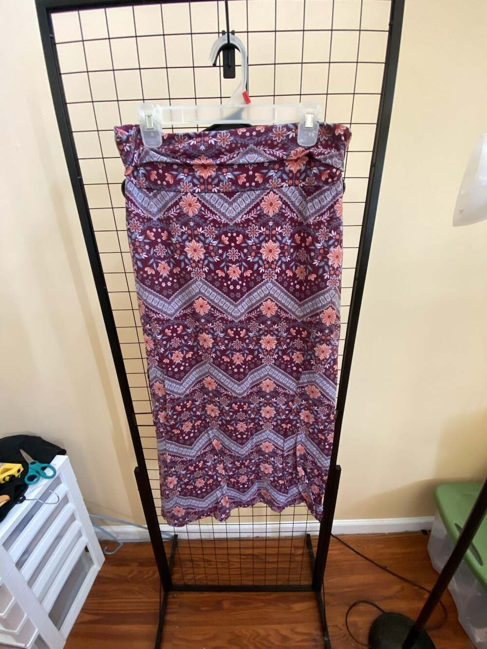 Joe B Maxi Skirt Size X-Large Floral Print Foldover Waist